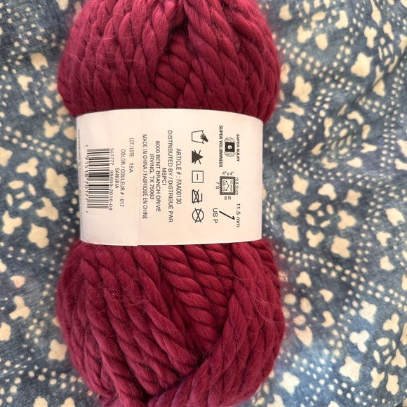Acrylic Yarn Lot - Burgundy and Rainbow - Picture 8 of 9